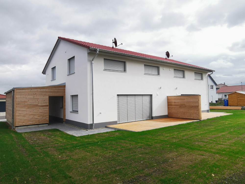 KR Wohnbau, Doppelhaushälften, Holzhaus, Burgbernheim