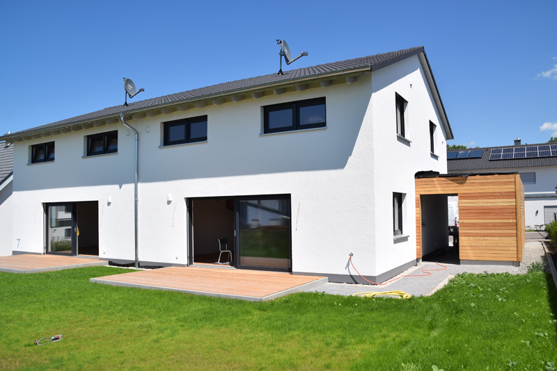 KR Wohnbau, Doppelhaushälften, Holzhaus, Uffenheim